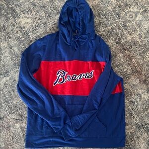 Fanatics blue and Red Braves Hoodie